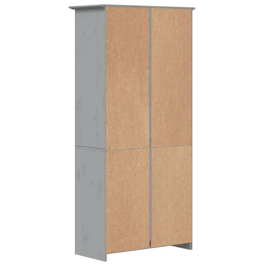 Bibliothèque BODO gris 82x40x173 cm bois pin massif 5 niveaux - 5