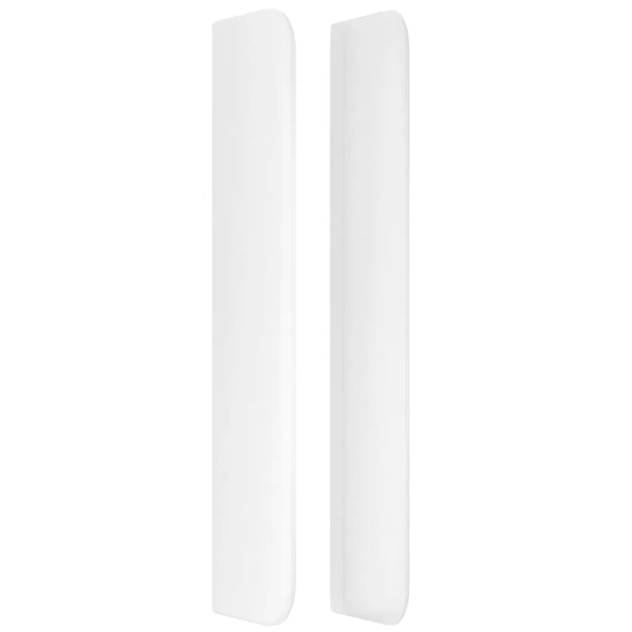 Tête de lit avec oreilles Blanc 103x16x118/128 cm Similicuir - 4