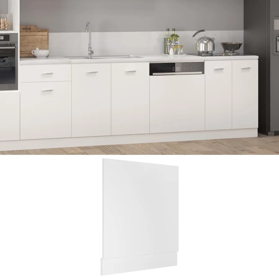 Panneau de lave-vaisselle "Lyon" Blanc 59,5 x 3 x 67 cm Bois d'ingénierie