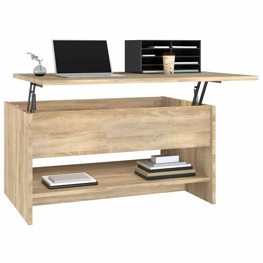 Table basse Chêne sonoma 80x50x40 cm Bois d'ingénierie - 4