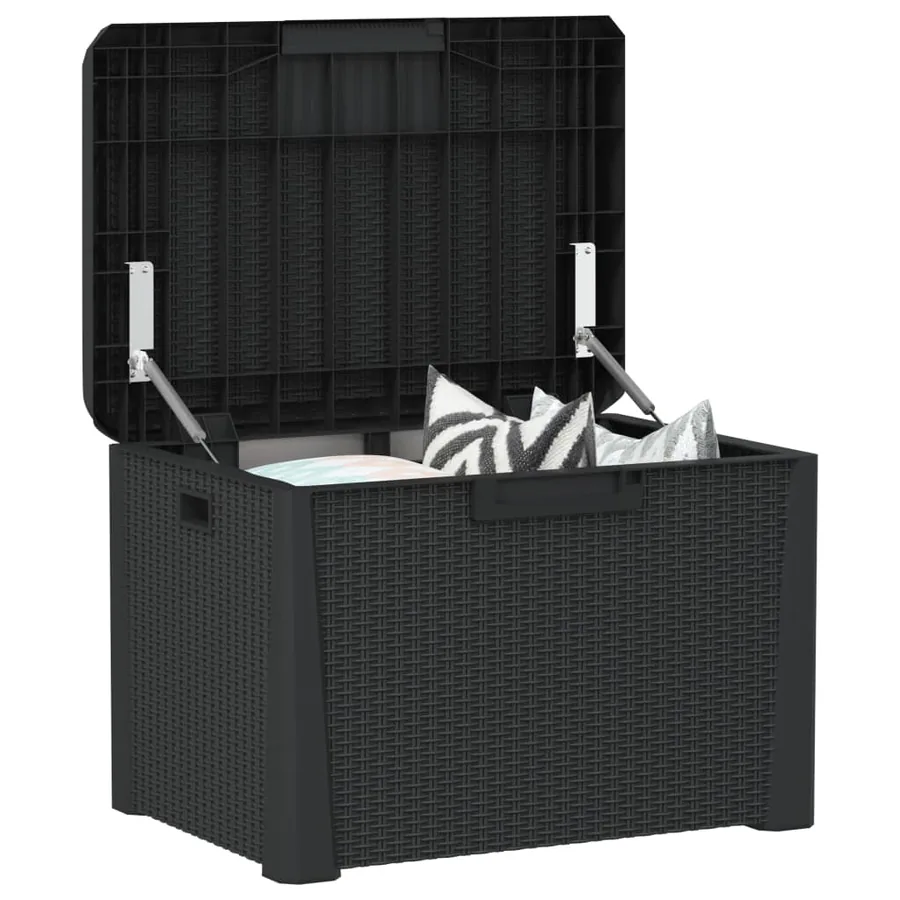 Boîte de rangement jardin coussin de siège anthracite 125 L PP - 4