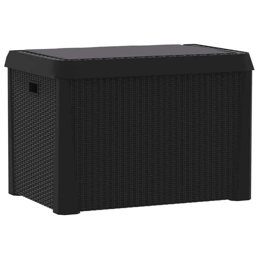 Boîte de rangement jardin coussin de siège anthracite 125 L PP - 8