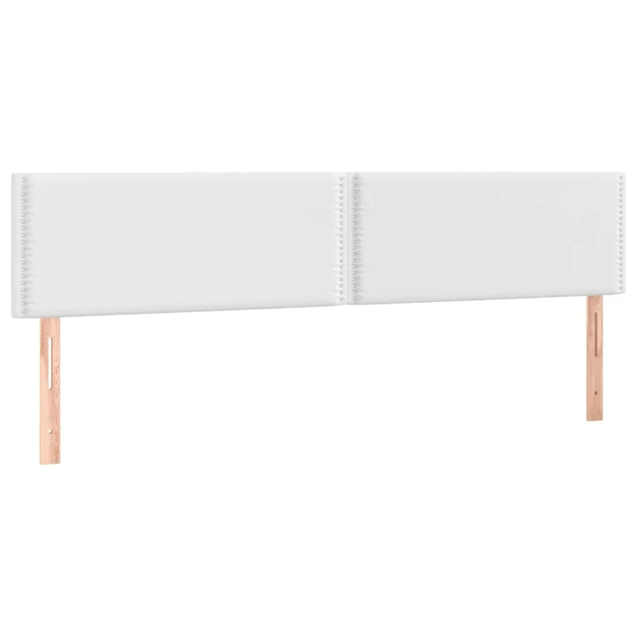 Tête de lit à LED Blanc 200x5x78/88 cm Similicuir - 4