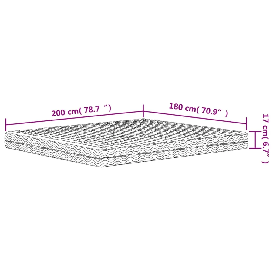 Matelas en mousse blanc 180x200 cm dureté H2 H3 - 9