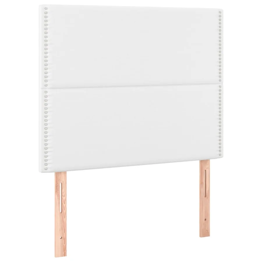 Tête de lit à LED Blanc 100x5x118/128 cm Similicuir - 4