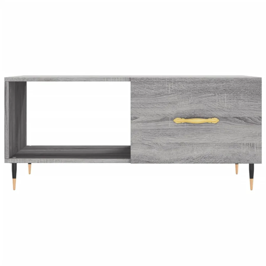Table basse sonoma gris 90x50x40 cm bois d'ingénierie - 5
