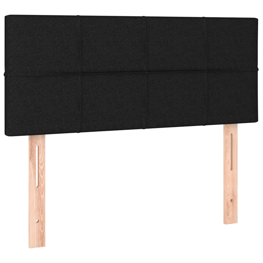 Sommier à lattes de lit avec matelas Noir 90x190 cm Tissu - 6