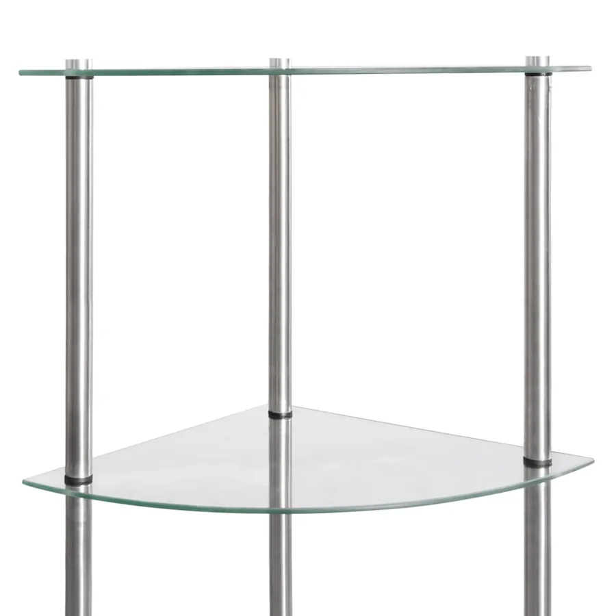 Étagère à 6 niveaux Transparent 30x30x160 cm Verre trempé - 5