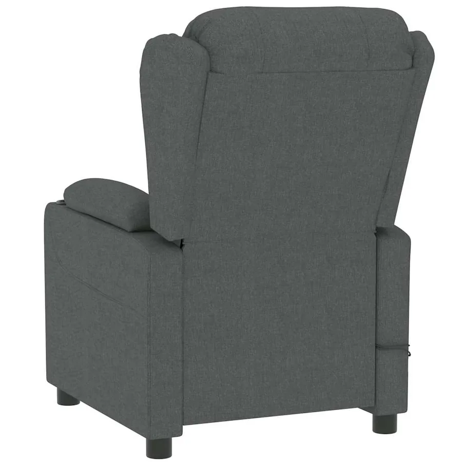 Fauteuil électrique de massage Gris foncé Tissu - 6