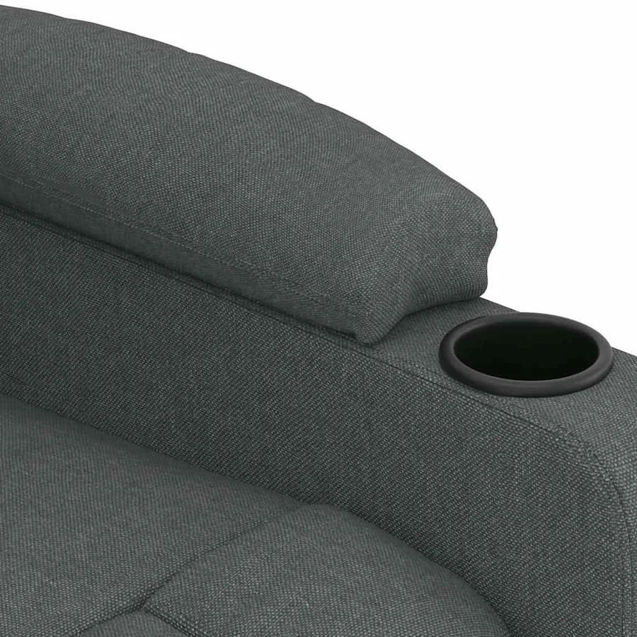 Fauteuil électrique de massage Gris foncé Tissu - 9