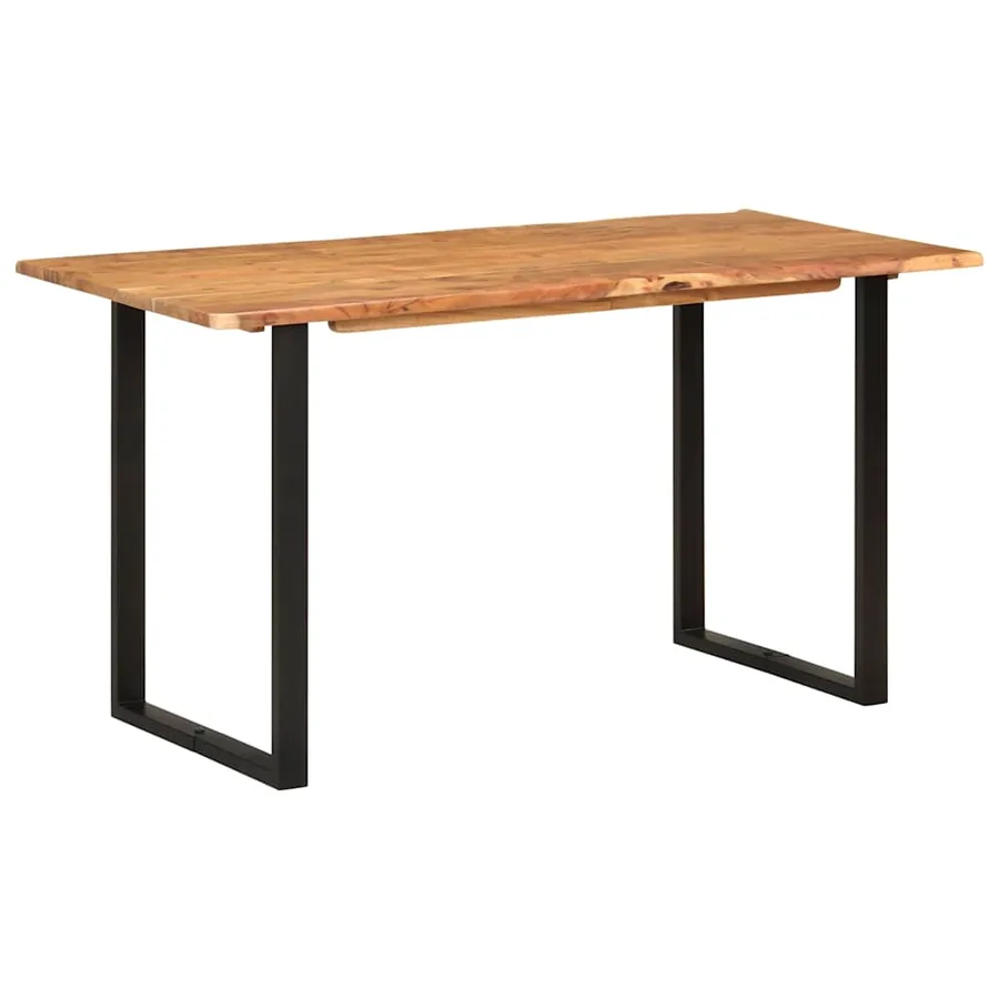 Table de salle à manger 140x70x76 cm Bois d'acacia solide - 11