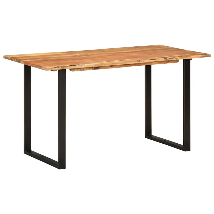 Table de salle à manger 140x70x76 cm Bois d'acacia solide - 9