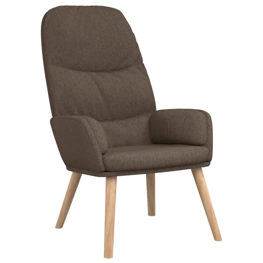 Chaise de relaxation avec tabouret Taupe Tissu - 6