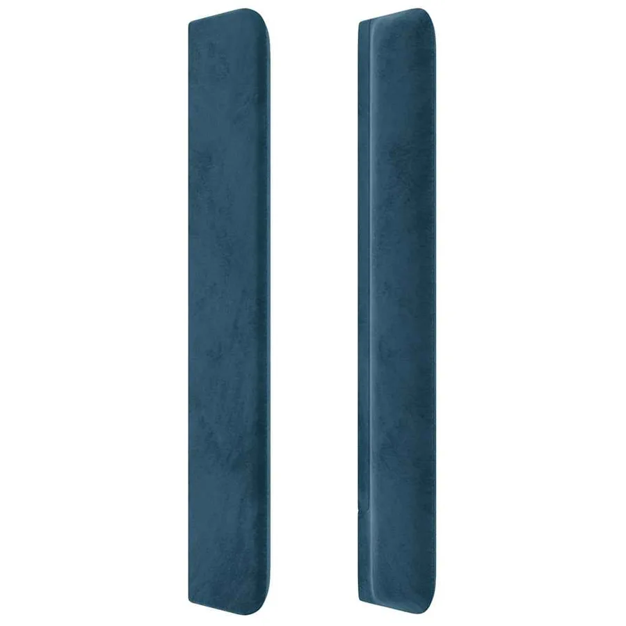 Tête de lit à LED Bleu foncé 163x16x118/128 cm Velours - 5