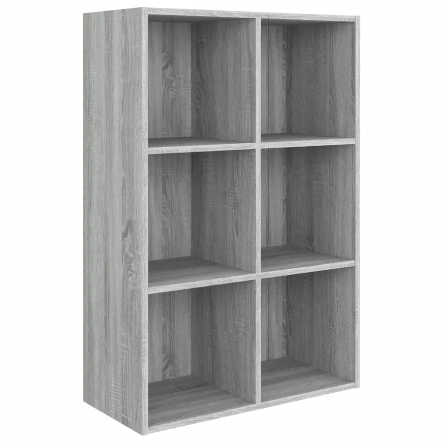 Bibliothèque/Buffet Sonoma gris 66x30x98 cm Bois d'ingénierie - 2