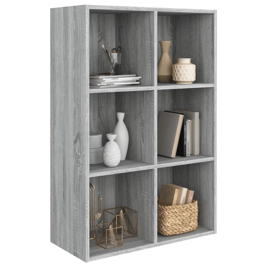 Bibliothèque/Buffet Sonoma gris 66x30x98 cm Bois d'ingénierie - 3