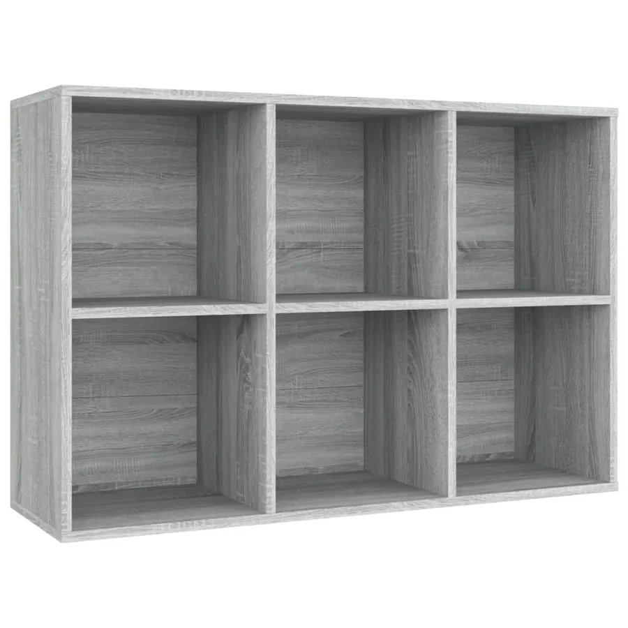 Bibliothèque/Buffet Sonoma gris 66x30x98 cm Bois d'ingénierie - 9