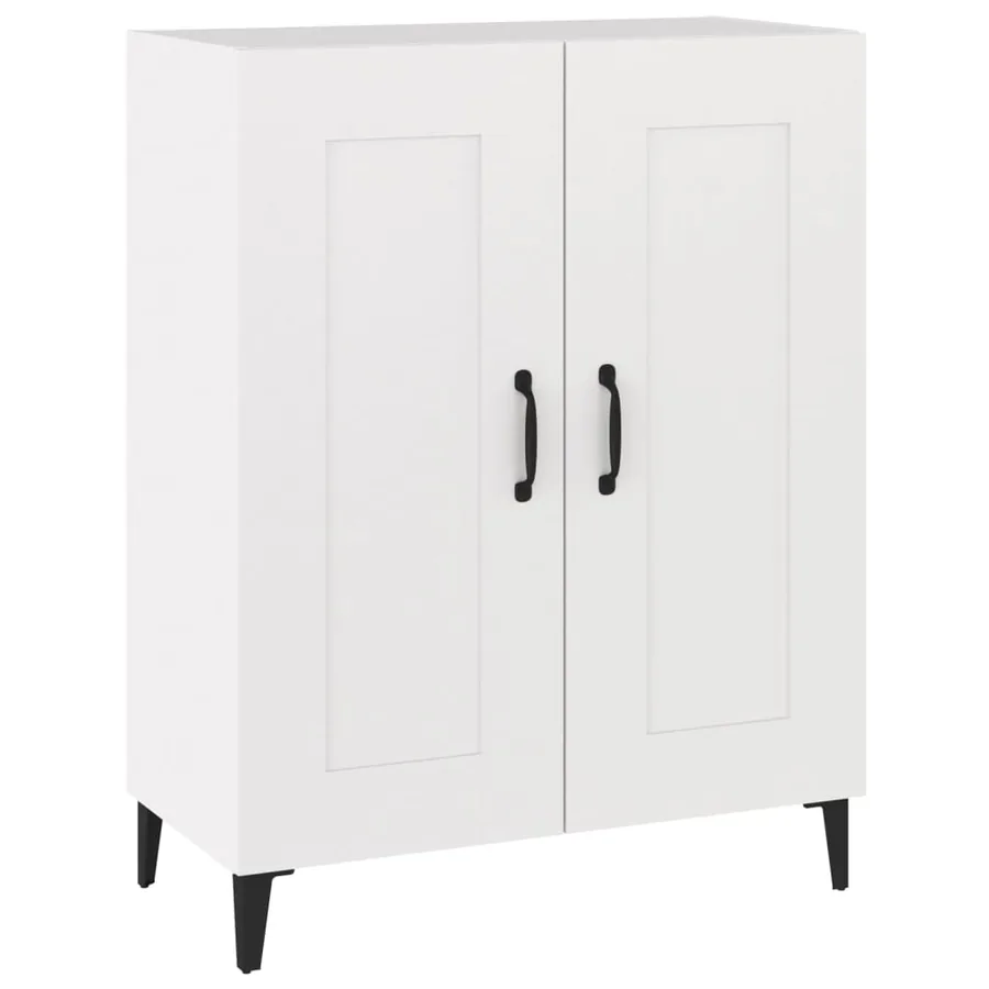 Buffet Blanc 69,5x34x90 cm Bois d'ingénierie - 2