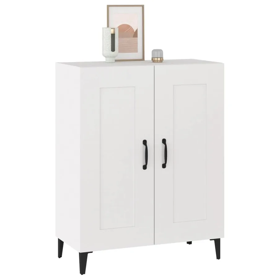 Buffet Blanc 69,5x34x90 cm Bois d'ingénierie - 5