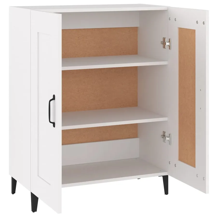 Buffet Blanc 69,5x34x90 cm Bois d'ingénierie - 7