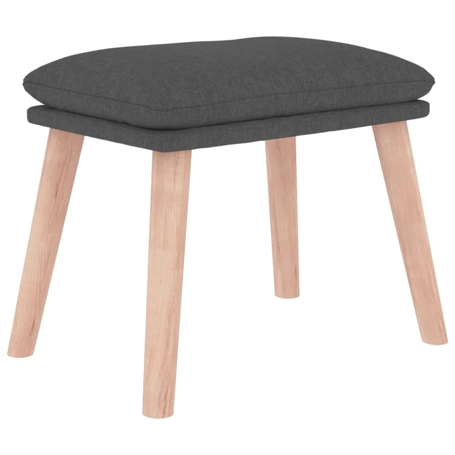 Chaise à bascule avec repose-pied Gris foncé Tissu - 5