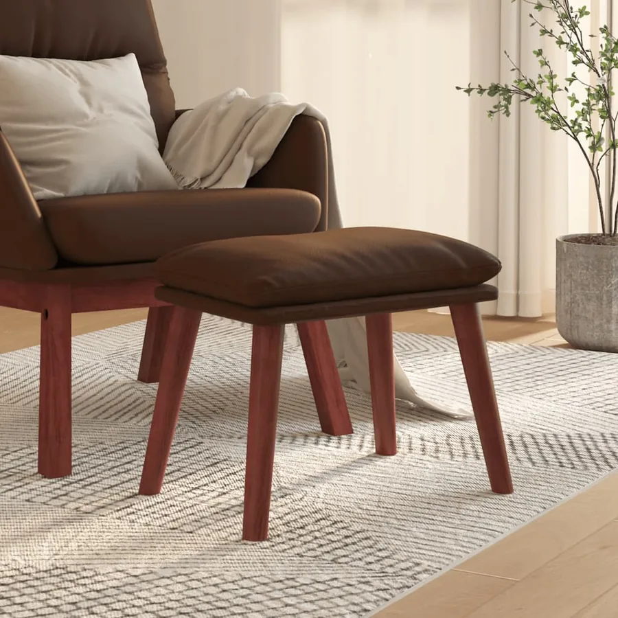 Repose-pied Marron 45x29,5x35 cm Similicuir