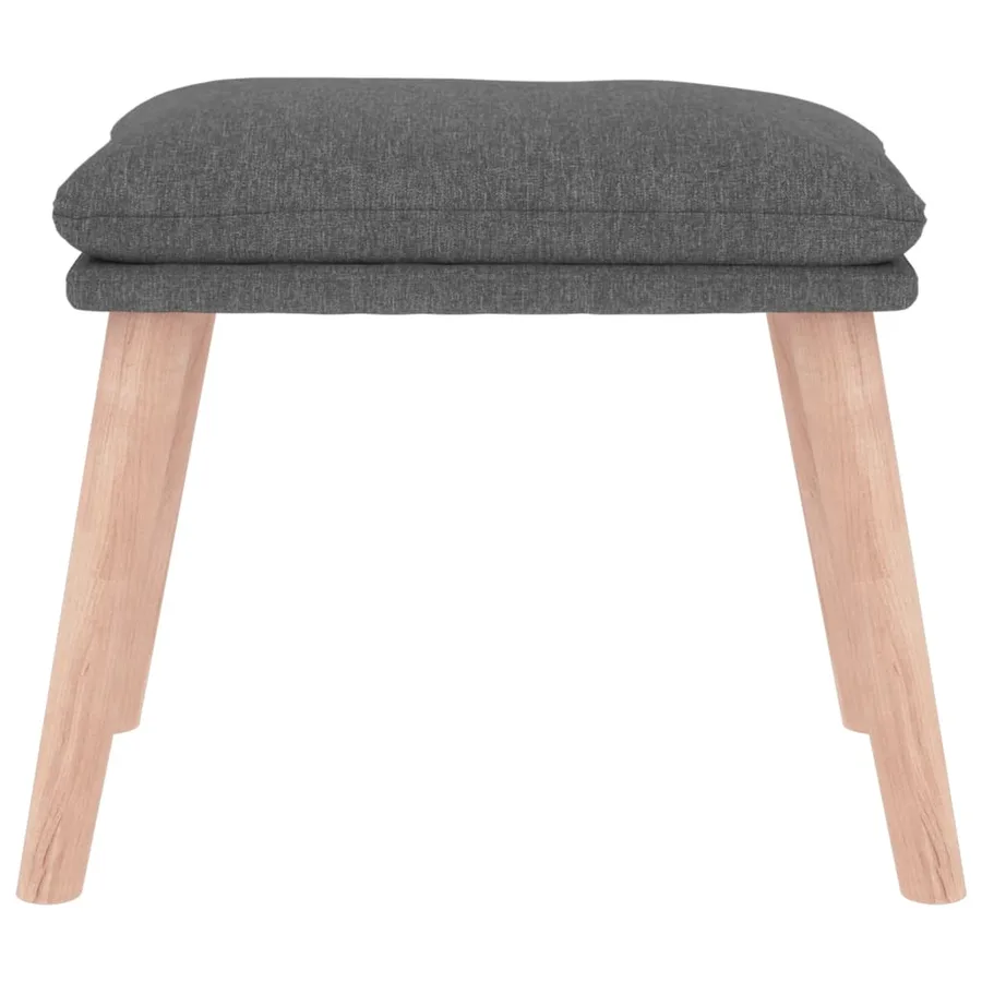 Repose-pied Gris clair 45x29,5x35 cm Tissu - 3