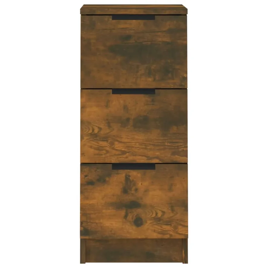 Buffets 2 pcs Chêne fumé 30x30x70 cm Bois d'ingénierie - 4