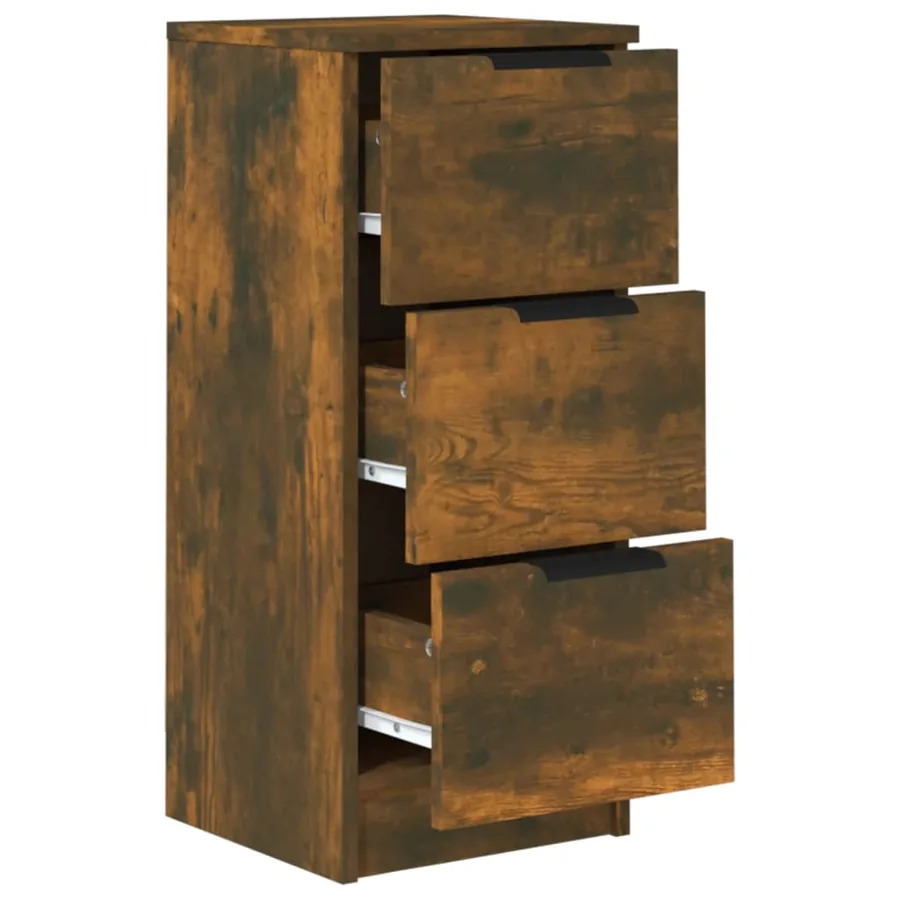 Buffets 2 pcs Chêne fumé 30x30x70 cm Bois d'ingénierie - 5