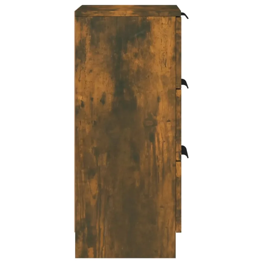 Buffets 2 pcs Chêne fumé 30x30x70 cm Bois d'ingénierie - 6