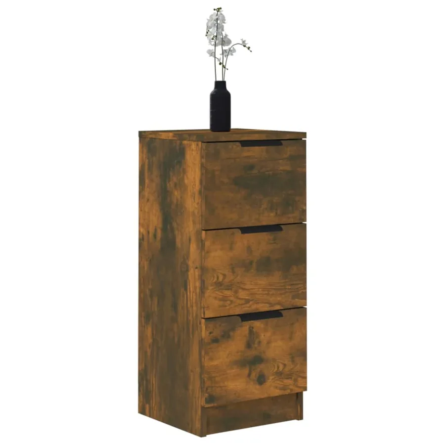 Buffets 2 pcs Chêne fumé 30x30x70 cm Bois d'ingénierie - 7