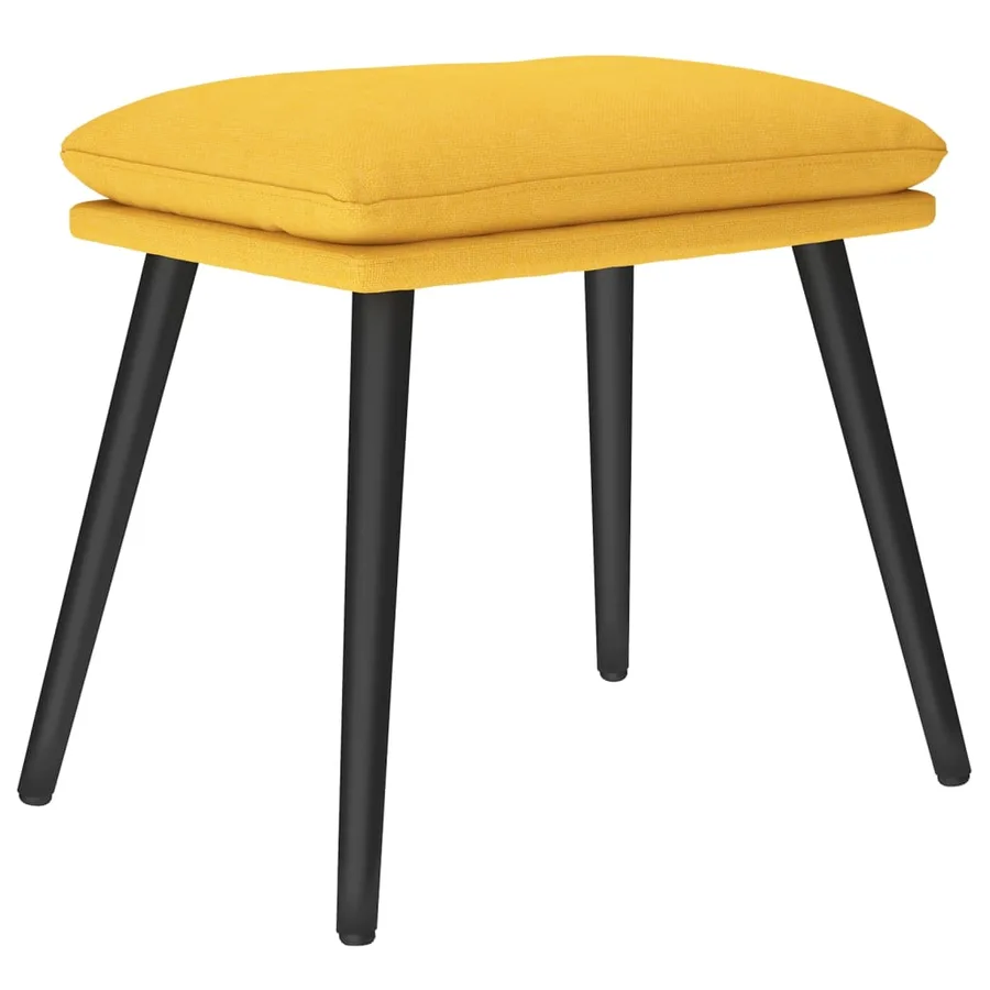 Repose-pied Jaune moutarde 45x29,5x35 cm Tissu - 2