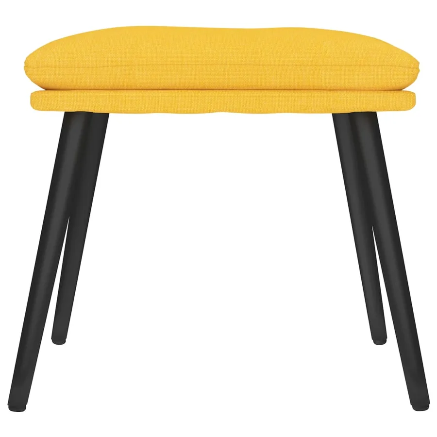 Repose-pied Jaune moutarde 45x29,5x35 cm Tissu - 3
