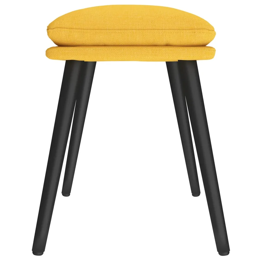Repose-pied Jaune moutarde 45x29,5x35 cm Tissu - 4