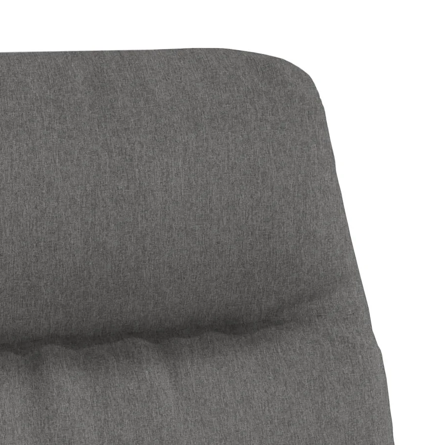 Chaise de relaxation avec tabouret Gris clair Tissu similicuir - 10