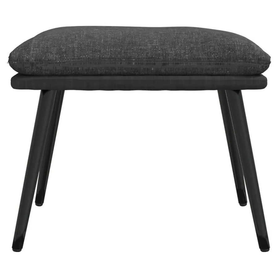 Repose-pied Gris foncé 45x29,5x35 cm Tissu et similicuir - 3