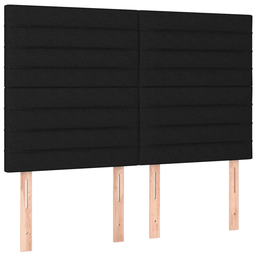 Tête de lit Noir 144x5x118/128 cm Tissu - 2