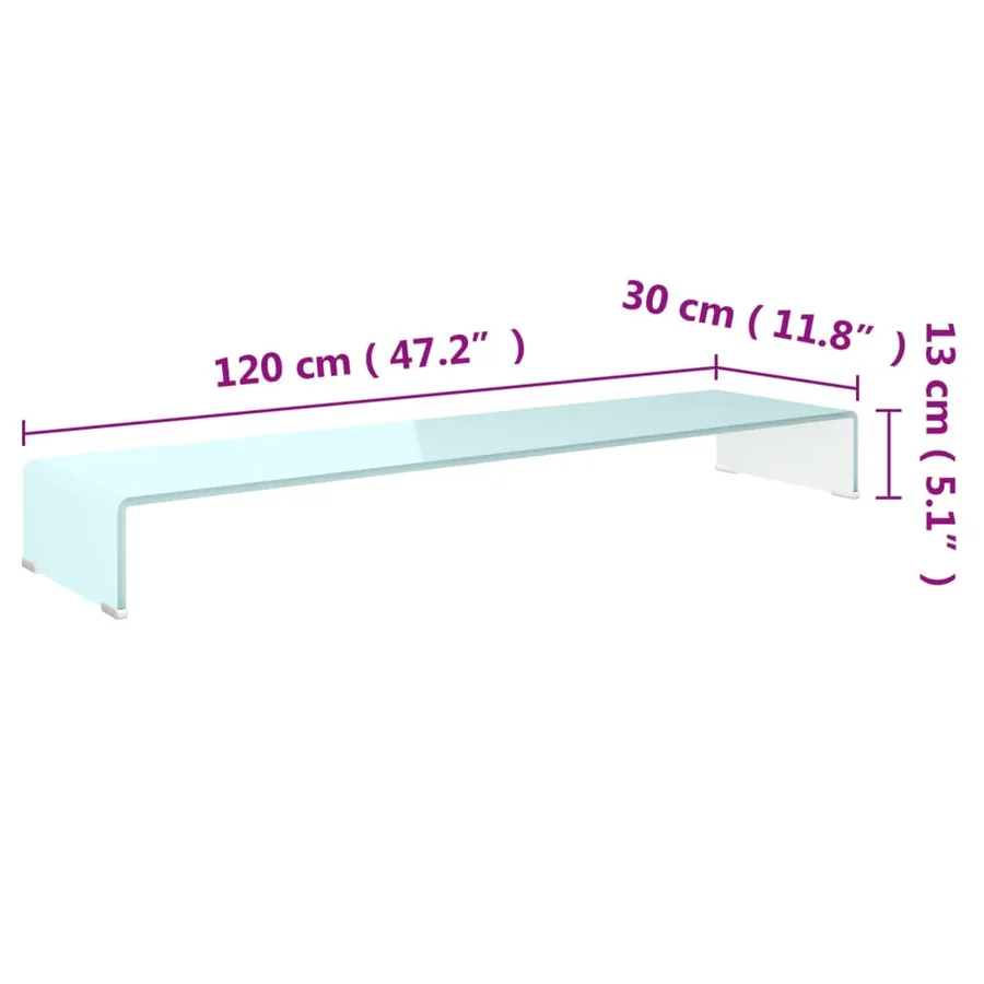 Meuble TV/Support pour moniteur 120x30x13 cm verre vert - 6
