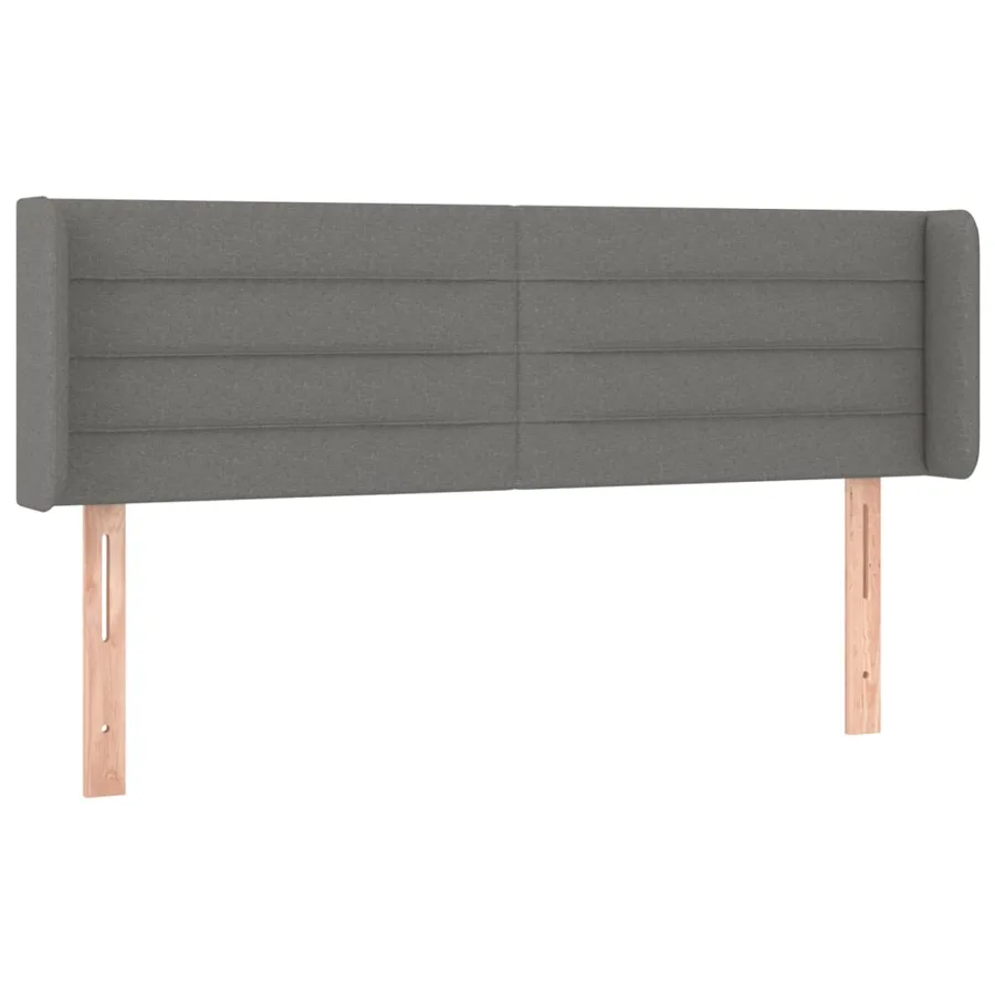 Tête de lit à LED Gris foncé 147x16x78/88 cm Tissu - 3