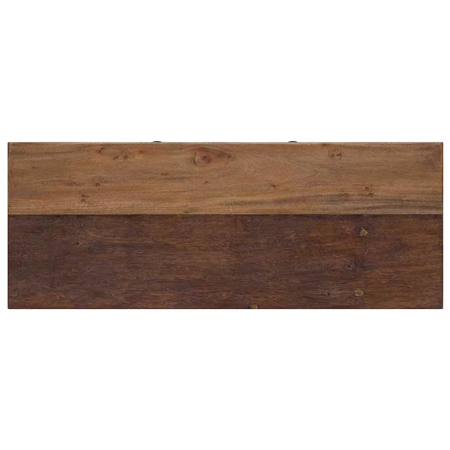 Table console bois de récupération mélangé 80x35x80 cm - 8