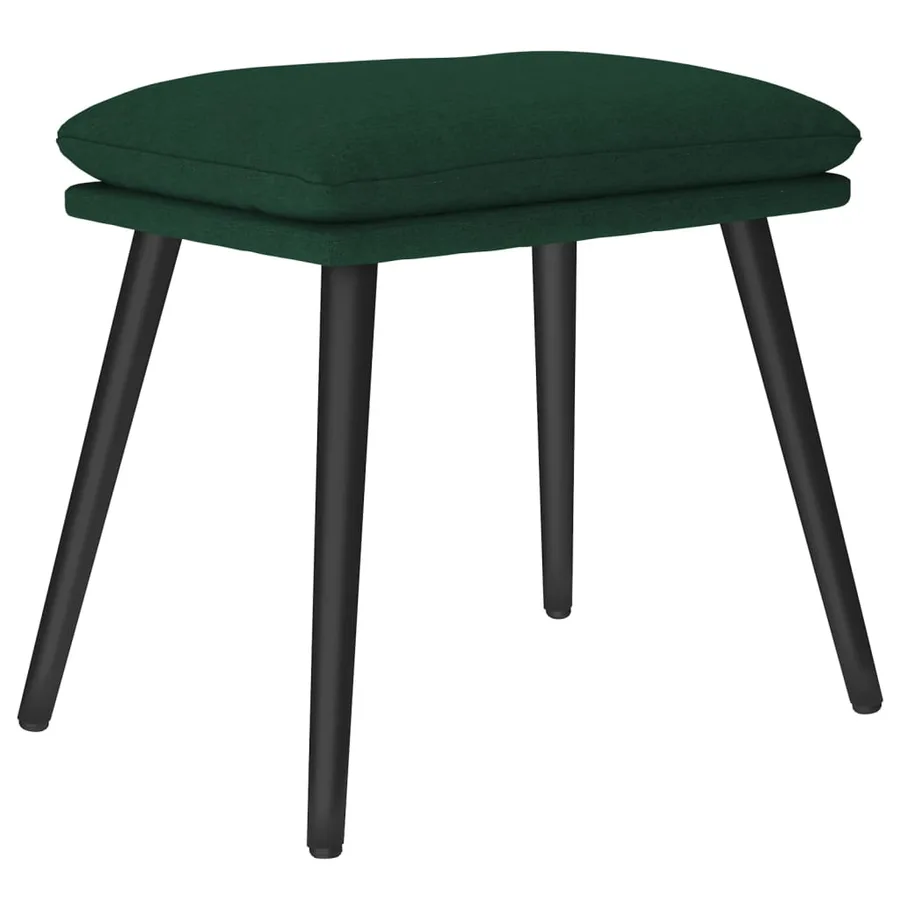 Repose-pied Vert foncé 45x29,5x35 cm Tissu - 2