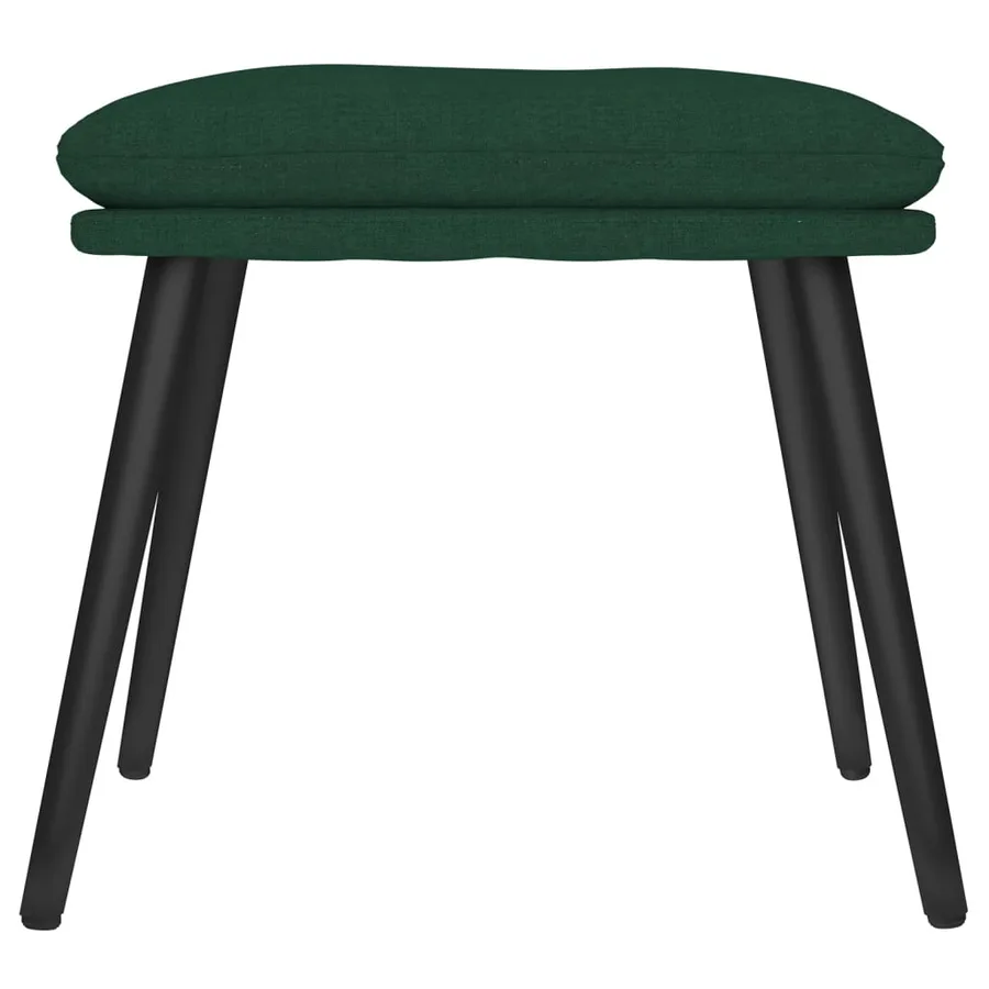 Repose-pied Vert foncé 45x29,5x35 cm Tissu - 3