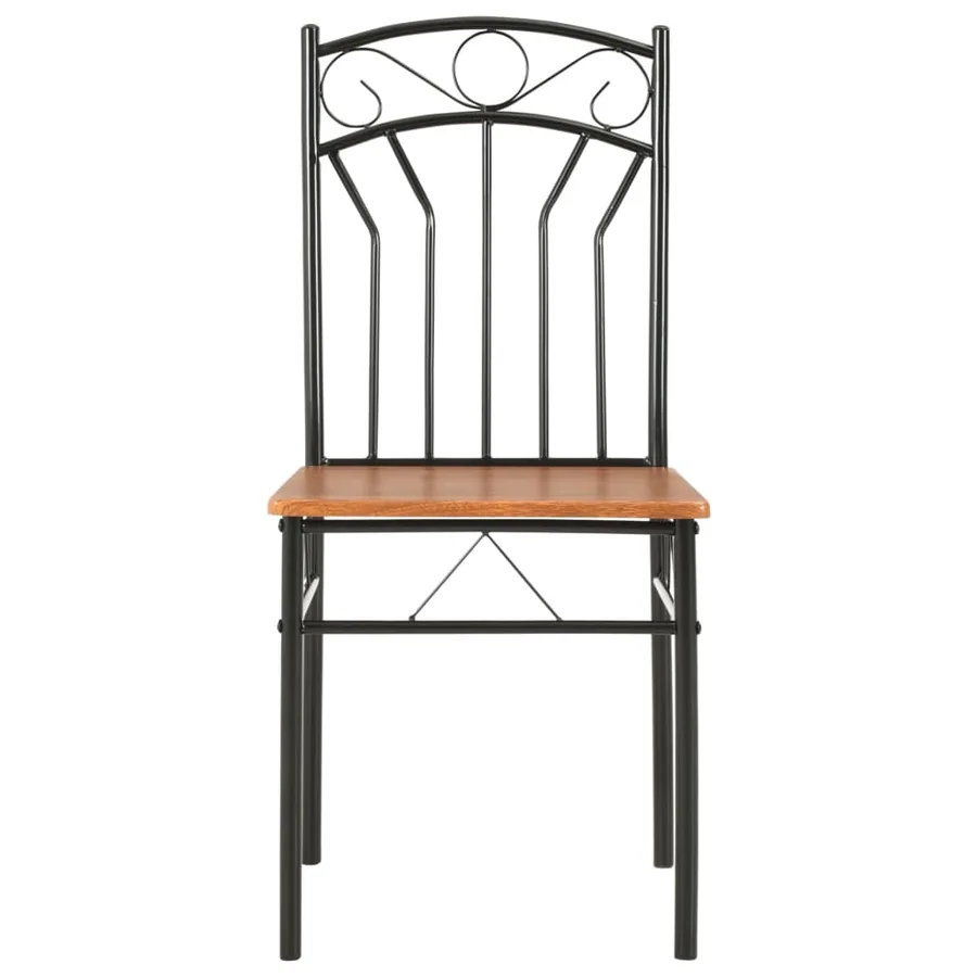 Chaises à manger lot de 2 marron MDF - 3