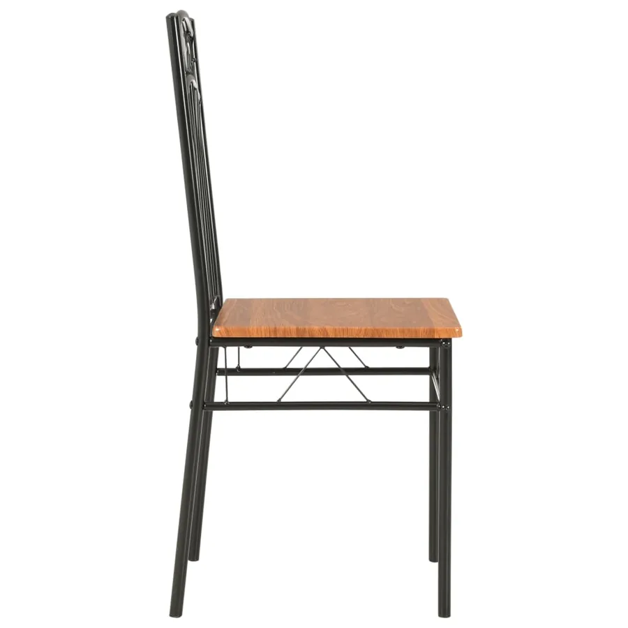 Chaises à manger lot de 2 marron MDF - 5