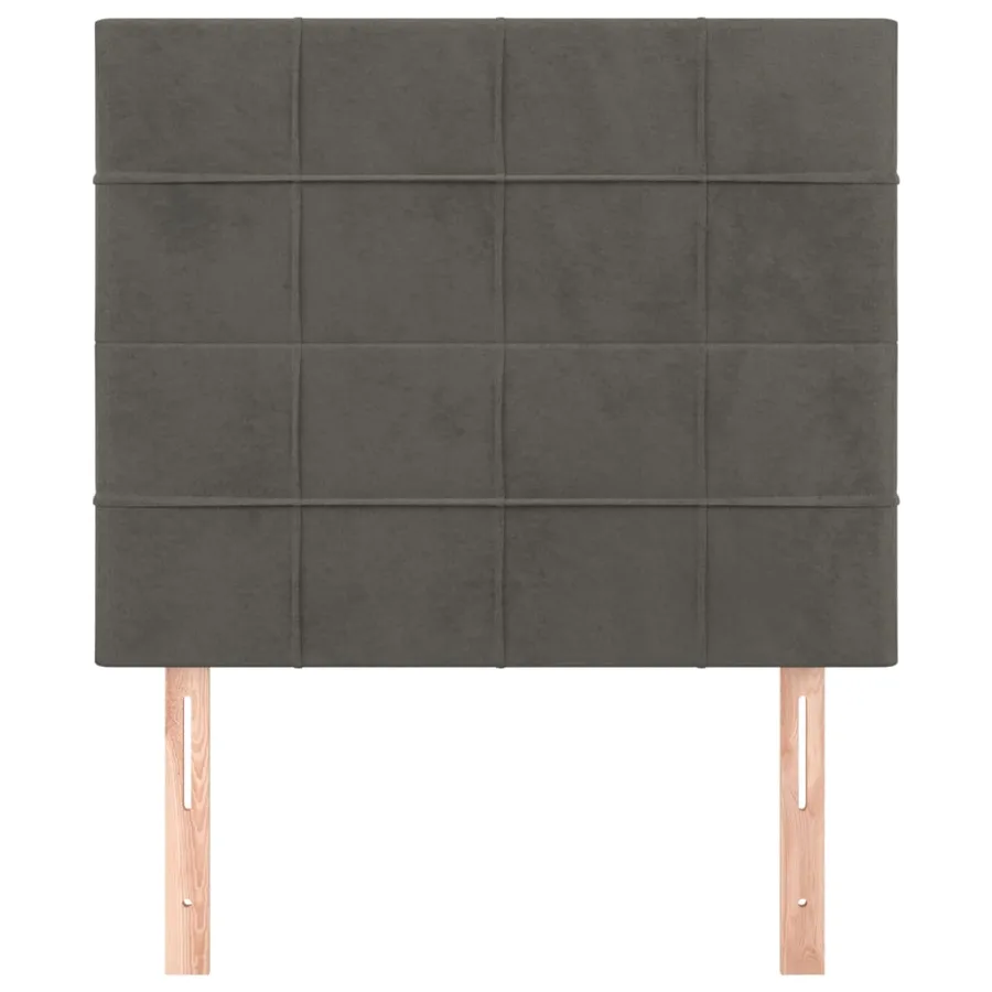 Tête de lit Gris foncé 90x5x118/128 cm Velours - 3