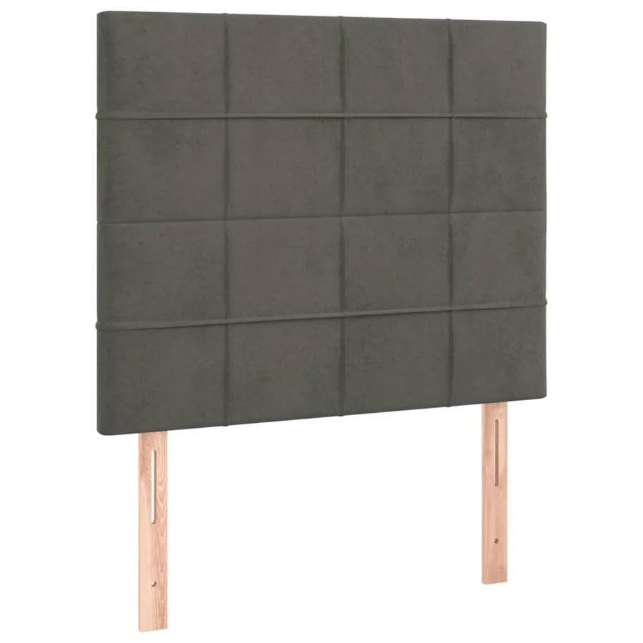 Tête de lit à LED Gris foncé 90x5x118/128 cm Velours - 4
