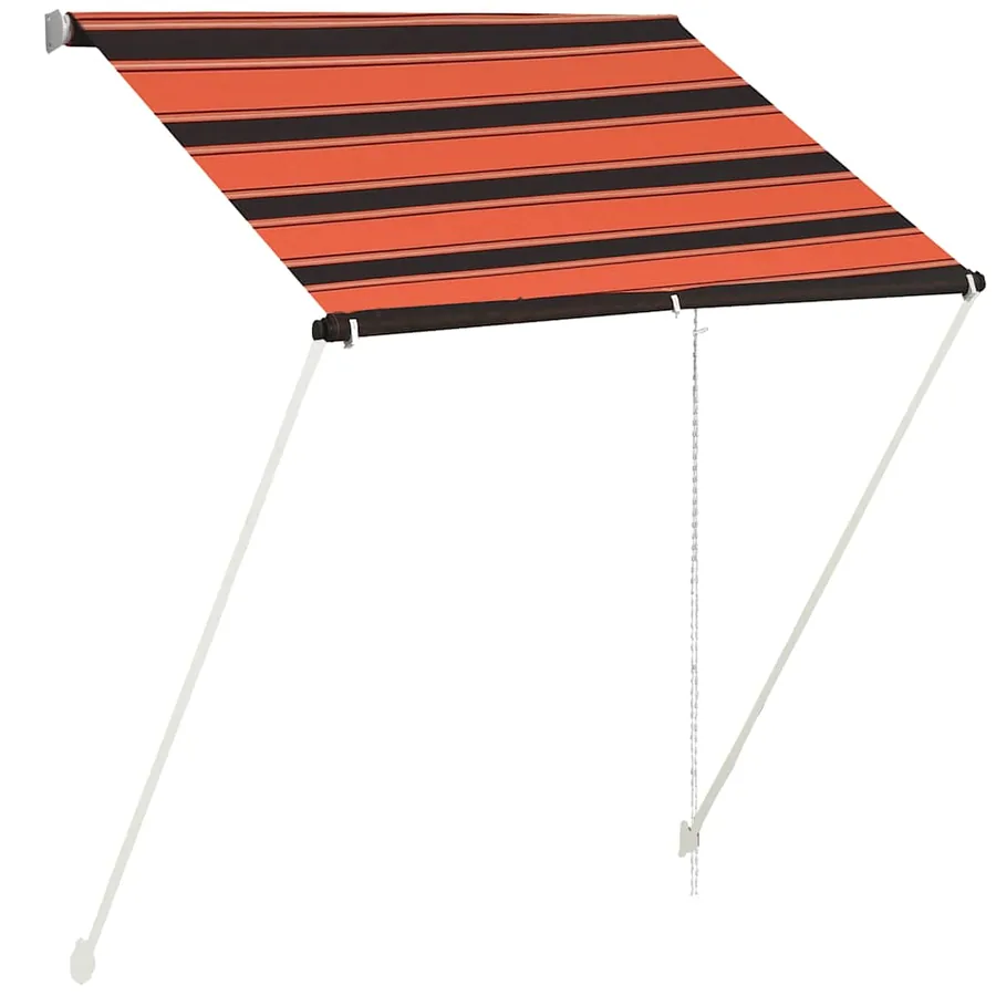 Auvent rétractable 150x150 cm Orange et marron - 2