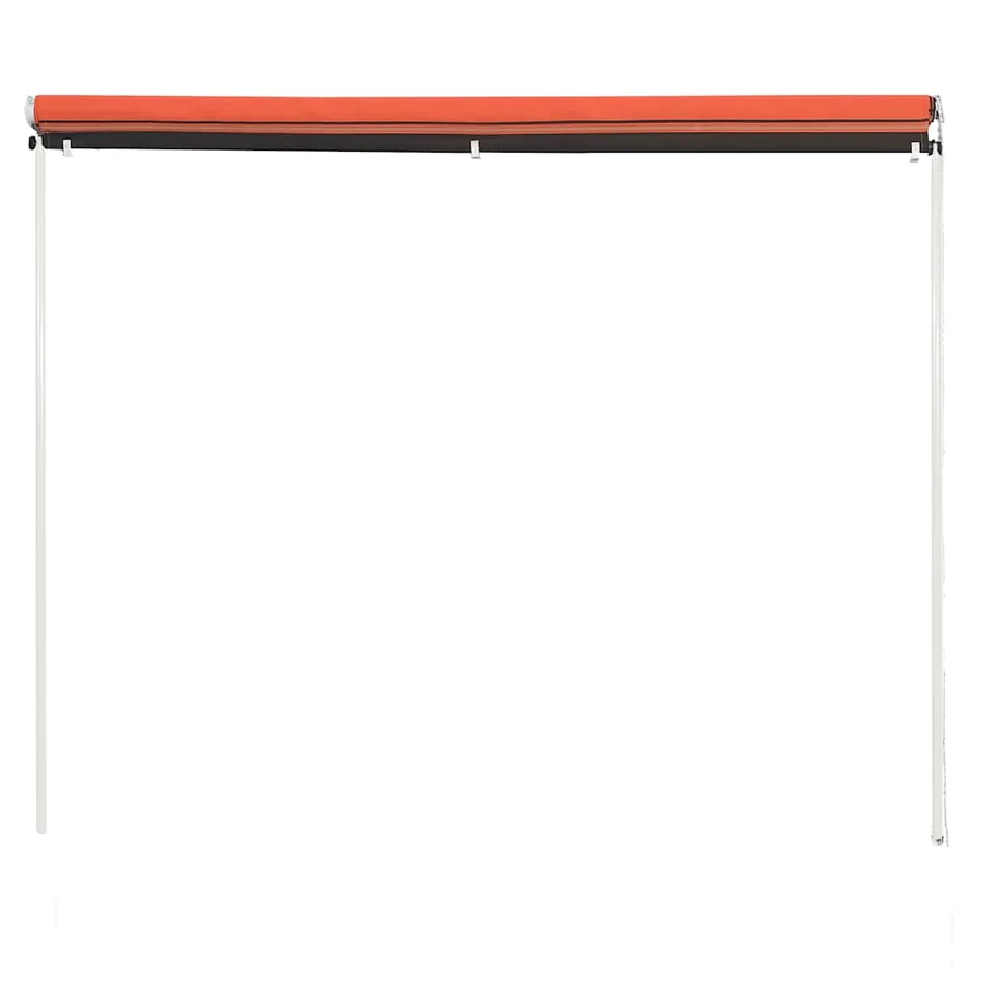 Auvent rétractable 150x150 cm Orange et marron - 4