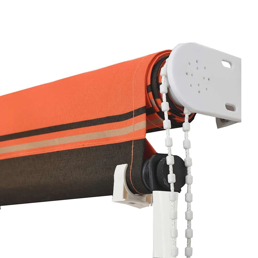 Auvent rétractable 150x150 cm Orange et marron - 5