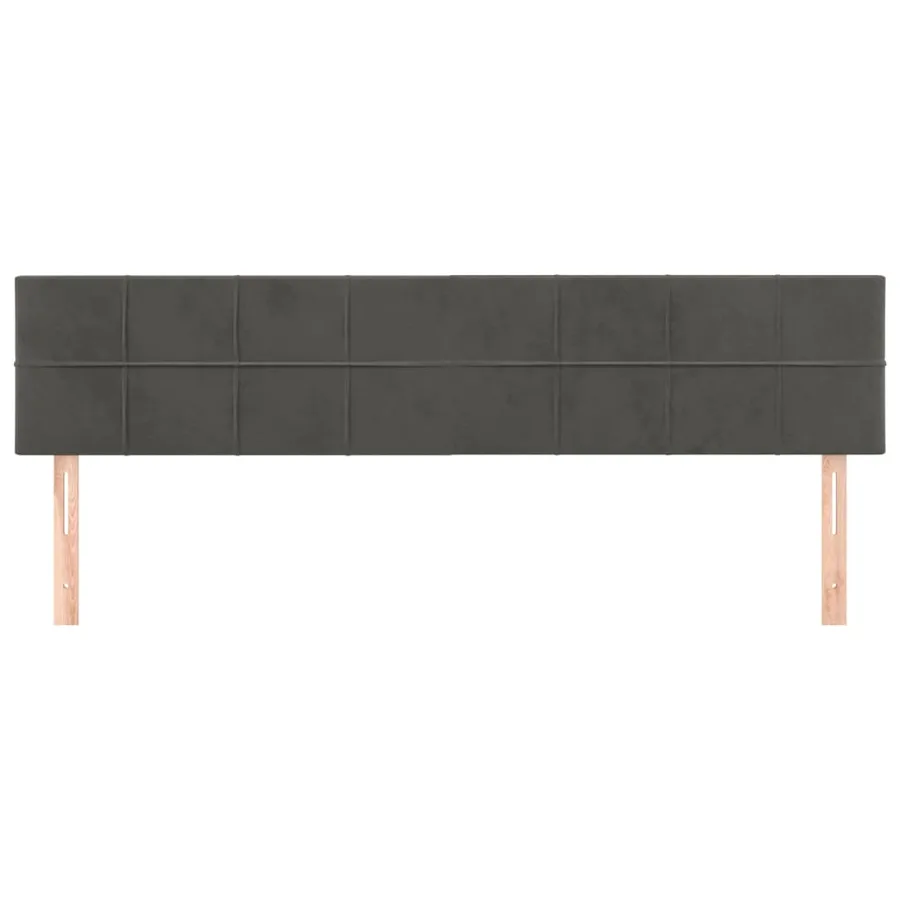 Têtes de lit Gris foncé 180x5x78/88 cm Velours - 3